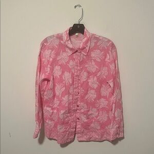 Sigrid Olsen Button Down Linen Blouse